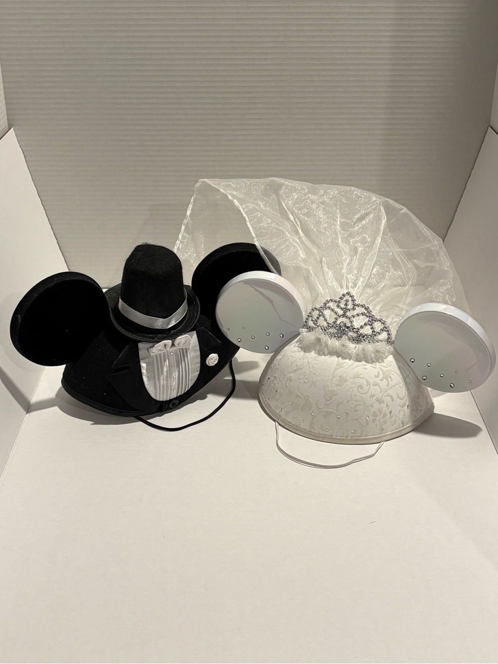 Disney Parks Mickey Mouse Bride & Groom Ear Hats